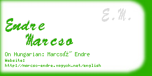 endre marcso business card